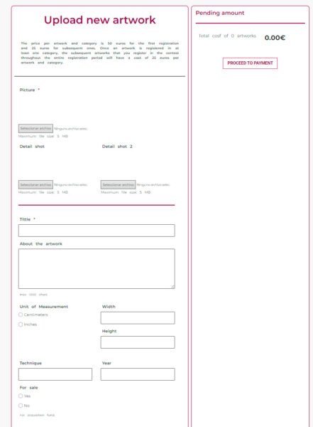 Upload form
