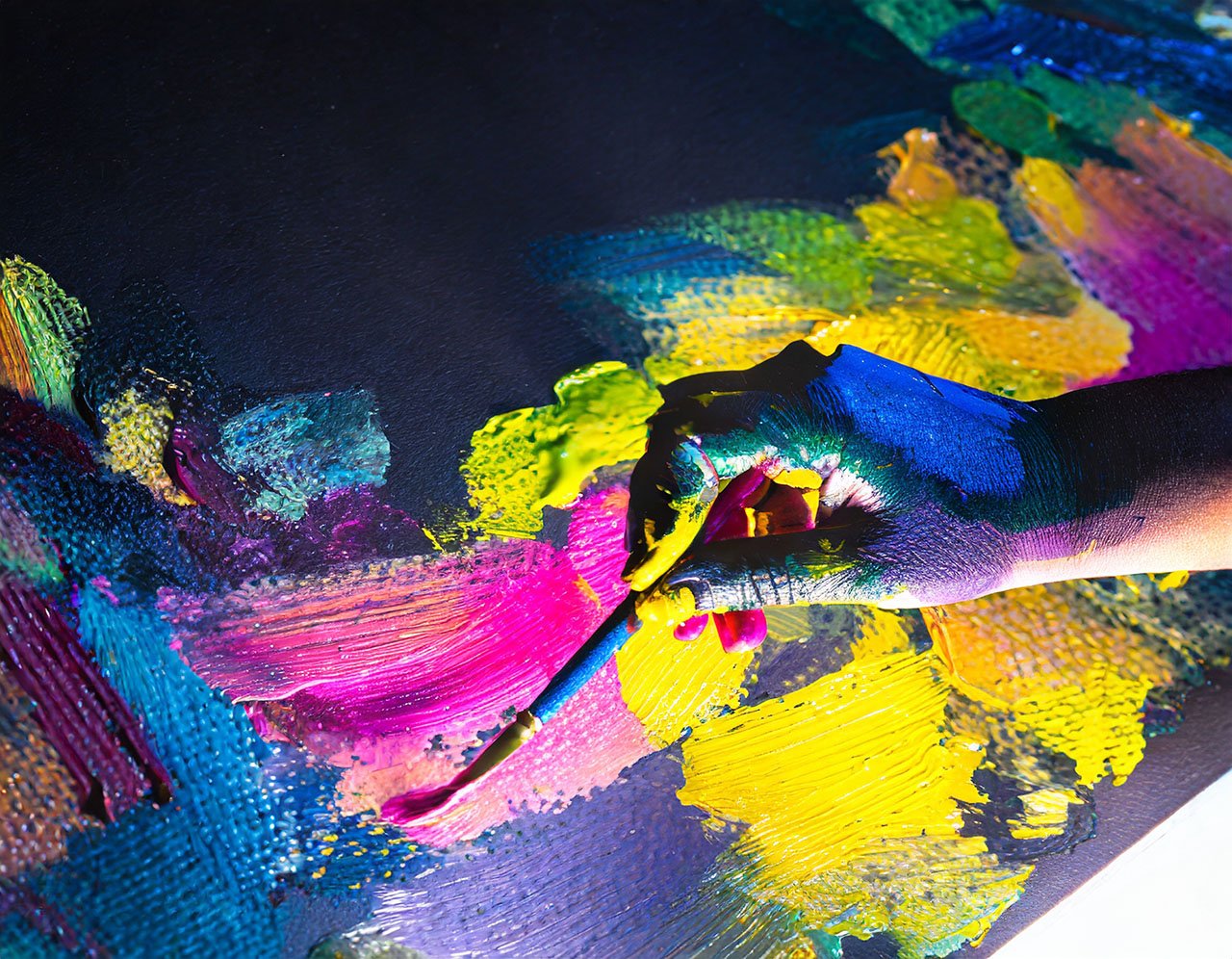 Hand painting colours