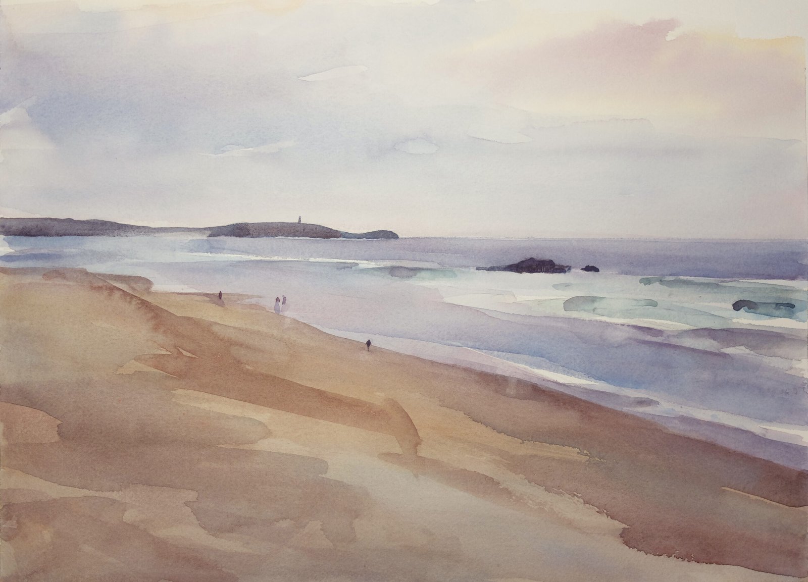 PLAYA-DE-VALDOVINO-GALICIA-35X47cm