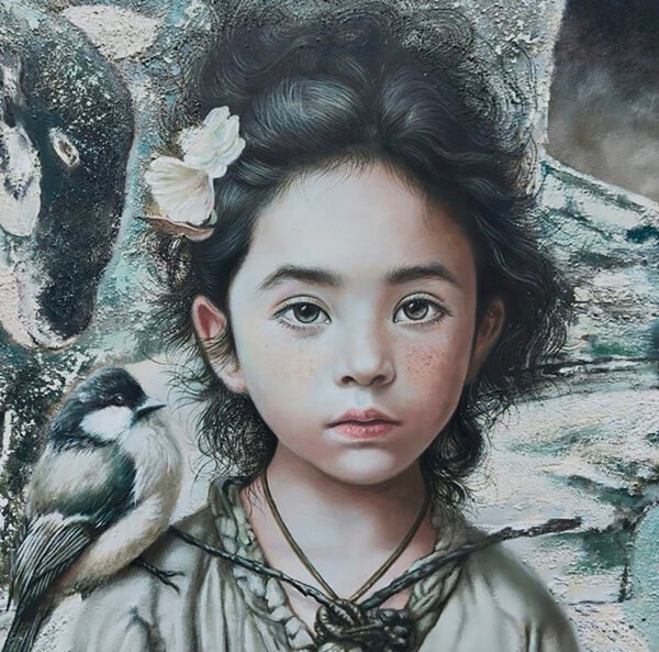 01-Back-to-Canaan21-canvas-oil-painting-mixed-media-paper-2024-60-×-60CM