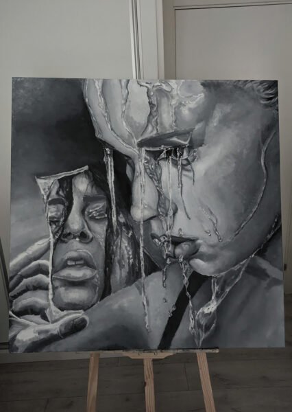 Cuadro_retrato_oleo_la_belleza_en_blanco_y_negro_mockup2_LauradeBonet