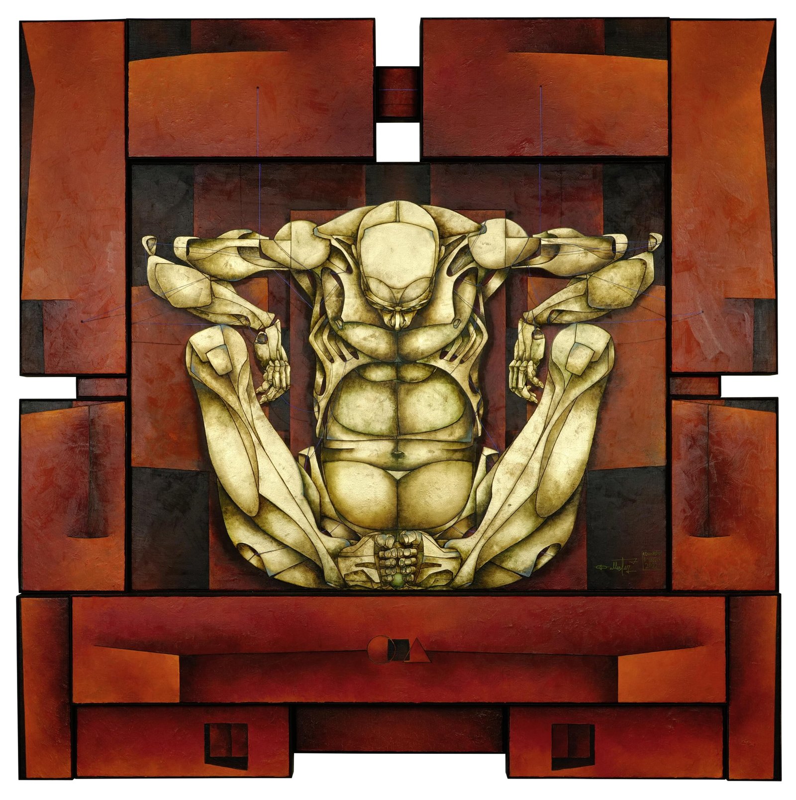 Eduardo-Ballester-Franzoni_Introspektion-in-rot_2022_150x150cm_pgw-1034555-min