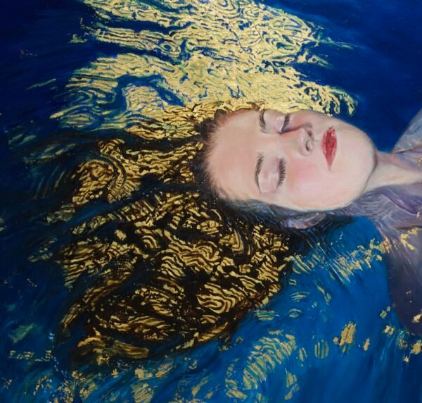 Golden-Ocean-Reflection-Floating-oil-and-24ct-of-goldleaf-on-alumium-panel